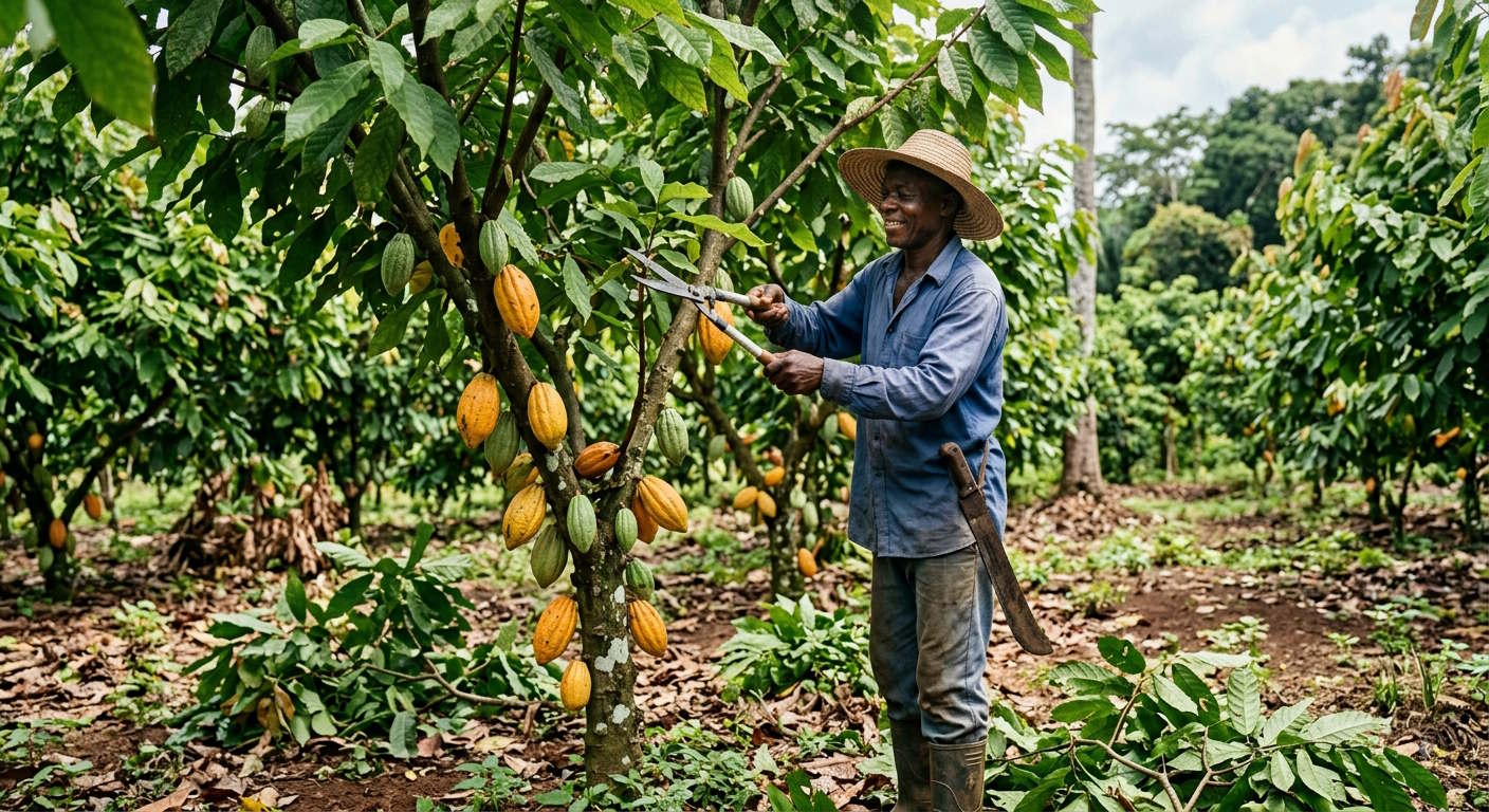 Pruning and Maintenance of Cocoa Trees